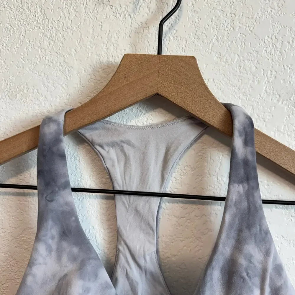 Lululemon Sweet Awakenings Wrap Front Bra Diamond Dye Stargaze Pitch Grey 8